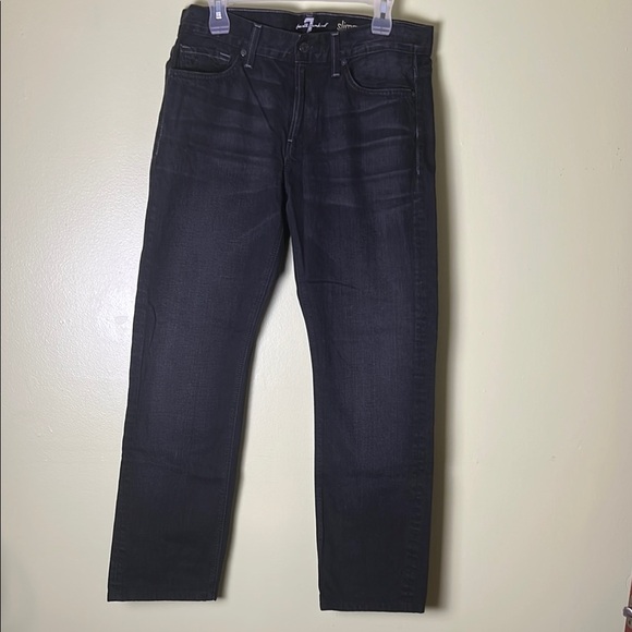 7 For All Mankind Black Slim Jeans - Picture 1 of 5